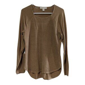 Michael Kors Women's Sweater Light Brown, Size Small, Long Sleeve, Lightweight
